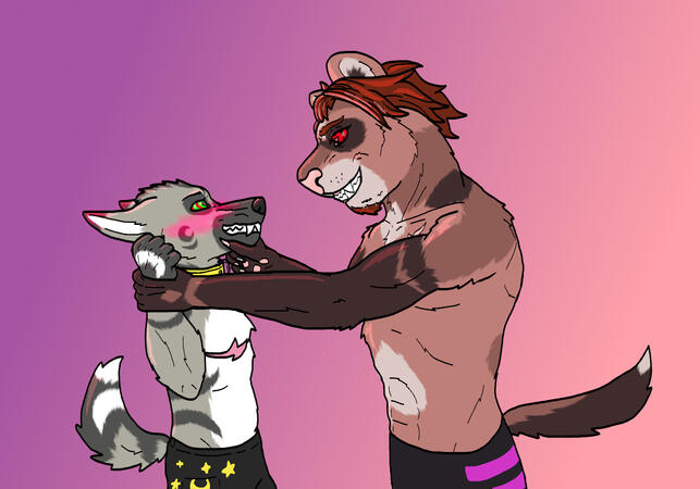 Halfbody flatcolor two characters